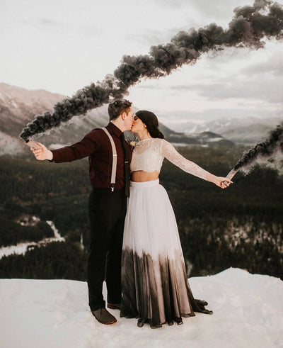 Adding Smoke Bombs to Your Moody Bridal Photoshoot