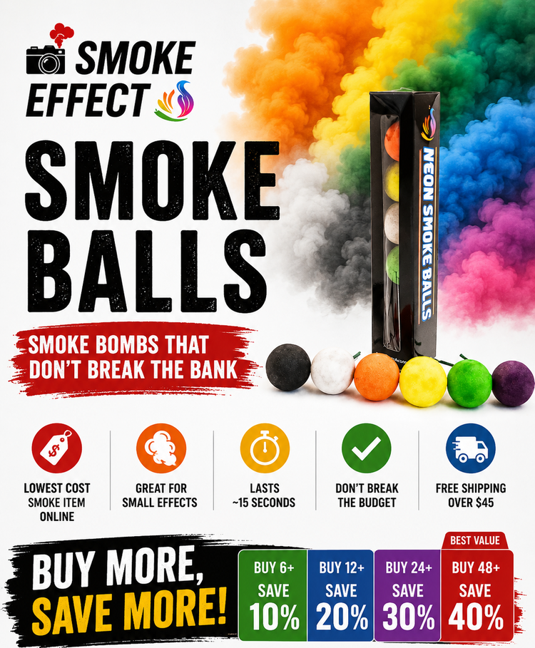smoke bomb for cigarette smoke Emitter, 90 Second, 600 Cu Ft, Std free smoke through chemical reaction Halloween Smoke Balls 24 Pack
