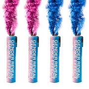 Gender Reveal Smoke Stick 5 Pack - Discreet Label (2 Pink 2 Blue 1 White)