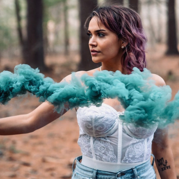 Ring Pull Smoke Bomb RP90 Second (Teal)