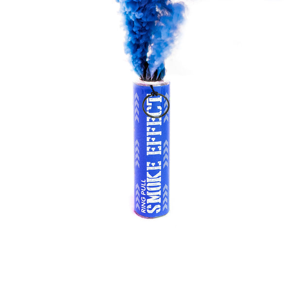 blue smoke bomb
