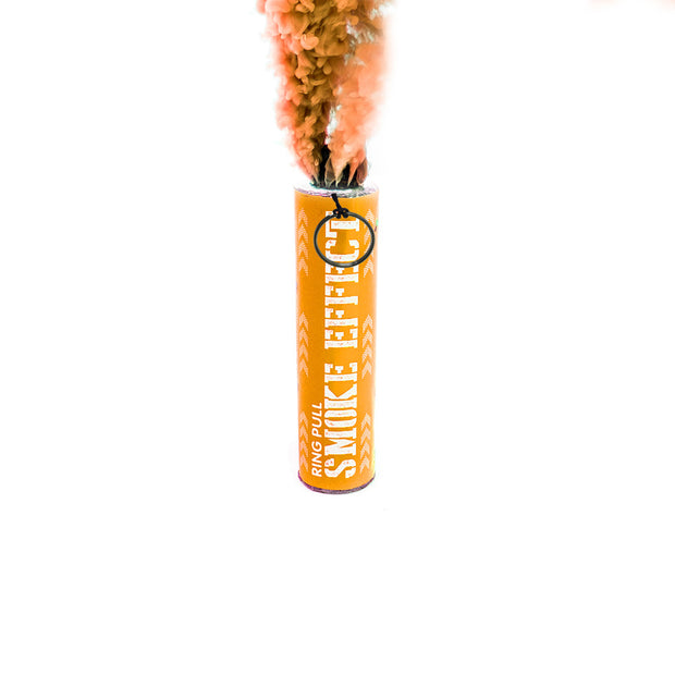 orange smoke bomb