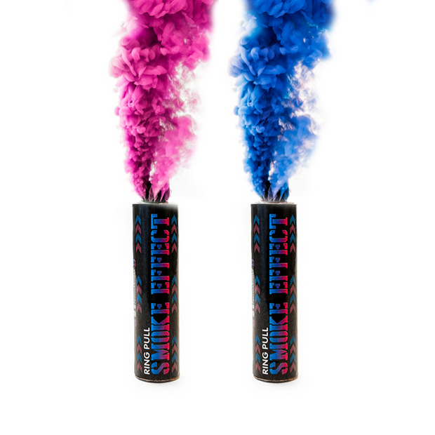 pink and blue gender reveal mini smoke bomb small