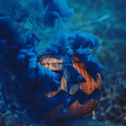blue smoke bomb pumpkin