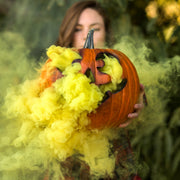 halloween yellow smoke bomb pumpkin